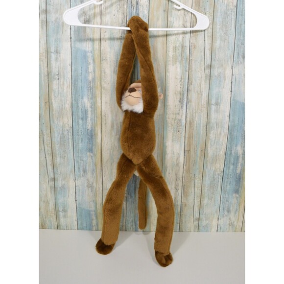 RARE Toys R Us Animal Alley Hanging Monkey Brown Vintage 2000 Hook & Loop - Picture 1 of 7